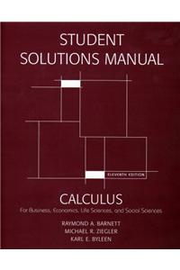Student's Solutions Manual for Calculus for Business, Economics, Life Sciences and Social Sciences