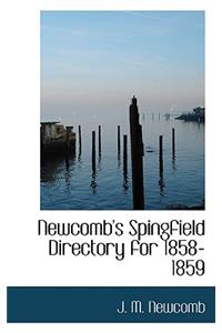 Newcomb's Spingfield Directory for 1858-1859