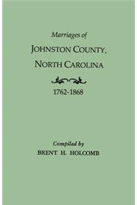 Marriages of Johnston County, North Carolina, 1762-1868