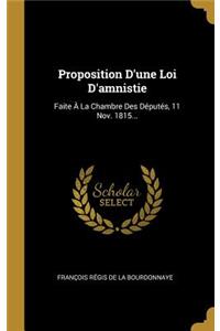 Proposition D'une Loi D'amnistie