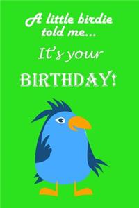 A little birdie told me...It's your birthday!
