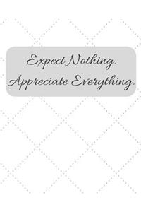 Expect Nothing Appreciate Everything