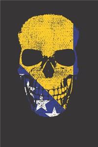 Bosnia Herzegovina Flag Skull Notebook Journal