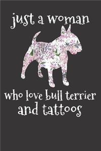 Bull Terrier Dog Tattoo Notebook Journal