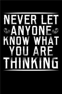 Never Let Anyone Know What You're Thinking
