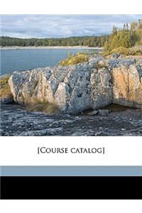 [Course Catalog] Volume 1929/30