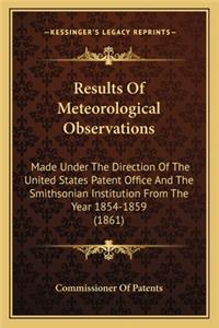 Results Of Meteorological Observations
