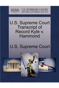 U.S. Supreme Court Transcript of Record Kyle V. Hammond