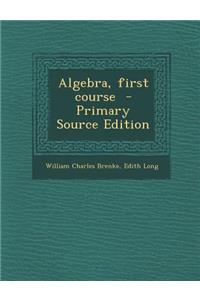 Algebra, First Course