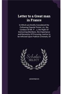 Letter to a Great man in France
