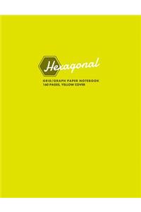 Hexagonal Grid/Graph Paper Notebook, 160 Pages, Yellow Cover