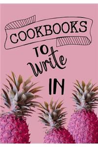 Cookbooks to Write in