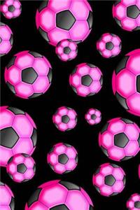 Pink and Black Soccer Balls Journal