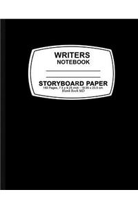 Writers Storyboard Notebook - Black Cover