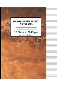 Blank Sheet Music Notebook - Old Wall
