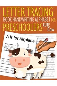 Letter Tracing Book Handwriting Alphabet for Preschoolers Cute Cow