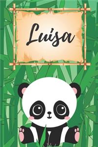 Name Notizbuch Panda / Malbuch / Kritzelbuch / Tagebuch / Journal / Notizheft / DIN A5 / Geschenke Luisa