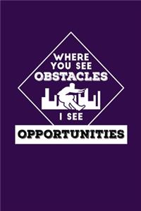 Where You See Obstacles I See Opportunities