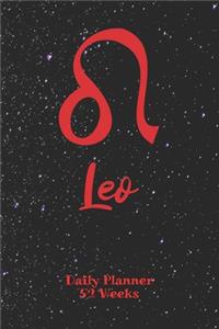 Leo Zodiac Sign - Daily Planner 52 Weeks