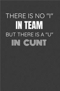 There Is No I in Team But There Is A U in Cunt