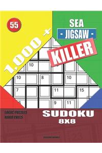 1,000 + Sea jigsaw killer sudoku 8x8