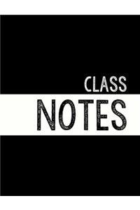 Black Class Notebook: 100 numbered pages, college-ruled, fillable table of contents for quick note retrieval, colors for each subject