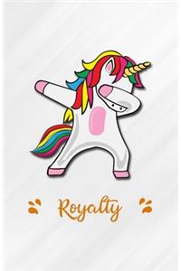 Royalty A5 Lined Notebook 110 Pages: Funny Blank Journal For Personalized Dabbing Unicorn Family First Name Middle Last. Unique Student Teacher Scrapbook/ Composition Great For Home Sch