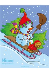Nieve libro para colorear 1