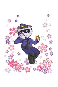 Funny Police Bear Notebook