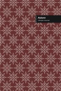 Adore Lifestyle Journal, Blank Write-in Notebook, Dotted Lines, Wide Ruled, Size (A5) 6 x 9 In (Brown)