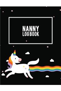 Nanny Log Book: Unicorn LGBT Pride, Nanny Journal, Kids Record, Kids Healthy Activities Record Large Print 8.5" x 11" Baby Daily Log Feed, Diapers, Sleep, Health Ca