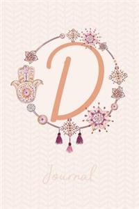 Beautiful Bohemian Style Journal with Initial