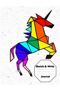 Unicorn Sketch Draw and Write Journal