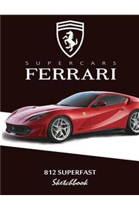 Supercars Ferrari 812 Superfast Sketchbook