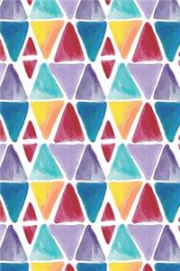 Colorful Watercolor Triangles Writing Journal