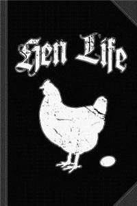 Hen Life Chicken Farmer Journal Notebook