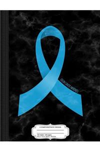 Colon Cancer Awareness Ribbon Composition Notebook: College Ruled 93/4 X 71/2 100 Sheets 200 Pages for Writing