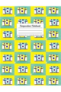 Composition Notebook: Green Yellow Retro 90s Spraypaint Cameras (Composition Notebooks)
