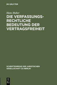 verfassungsrechtliche Bedeutung der Vertragsfreiheit