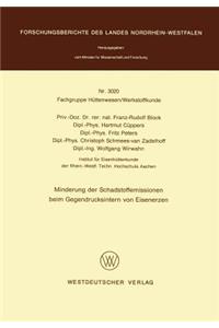Minderung Der Schadstoffemissionen Beim Gegendrucksintern Von Eisenerzen