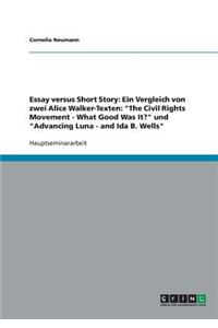 Essay versus Short Story