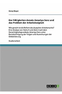 Fähigkeiten-Ansatz Amartya Sens und das Problem der Arbeitslosigkeit