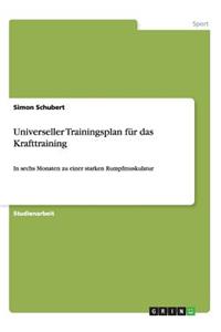 Universeller Trainingsplan für das Krafttraining