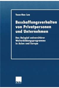 Beschaffungsverhalten von Privatpersonen und Unternehmen