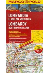 Italy - Lombardy, North Italian Lakes Marco Polo Map