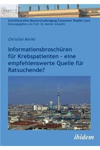 Informationsbroschüren für Krebspatienten