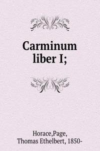 Carminum liber I