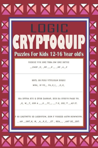 Logic Cryptoquip Puzzles For Kids 12-16 Year old's