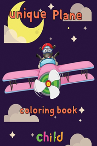 Unique Plane Coloring Book child