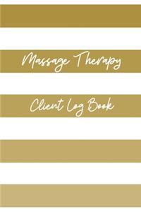 Massage Therapy Client Log Book